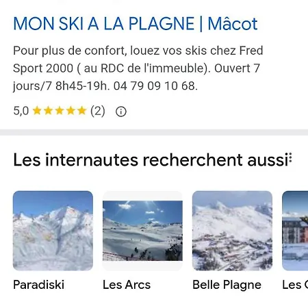 アパート Mon A - Plagne Bellecote 3000